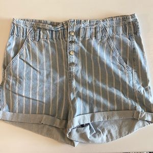 cute striped jean shorts